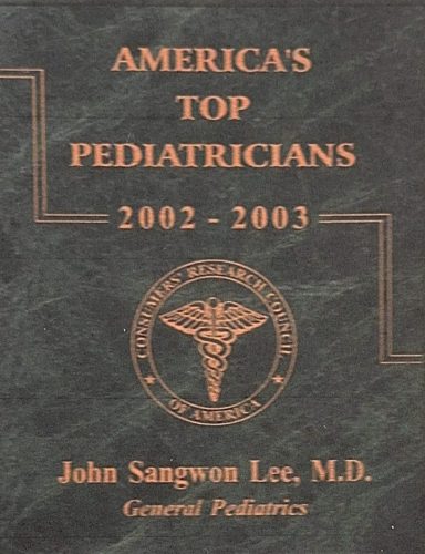 1-95 : 이상원 박사는 미 소아과 Top 의사로 선정, 2002-2003년