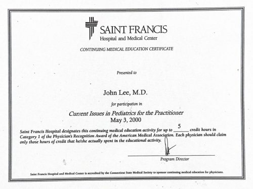 2-119 : Saint Francis Hospital Medical Center 소아과학 연수교육