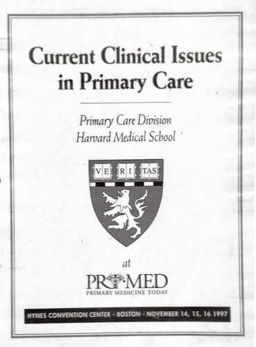2-126 : Harvard Medical School  소아과학  연수교육, 1997년 11월