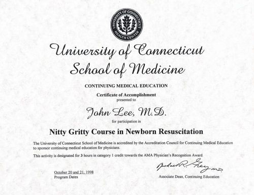 2-140 : University of Connecticut, School of Medicine 소아과학 연수교육, 1998년 10월