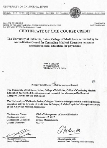 2-162 : Certificate CMA Course Credit, 1977년 11월