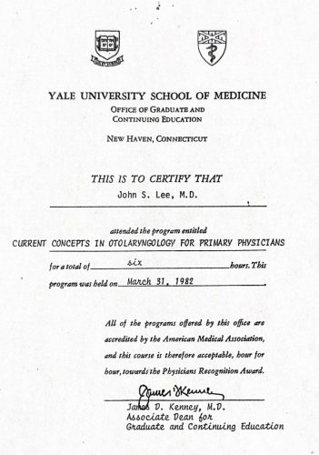 2-172 : Yale University School of Medicine 소아과학 연수교육, 1982년 3월