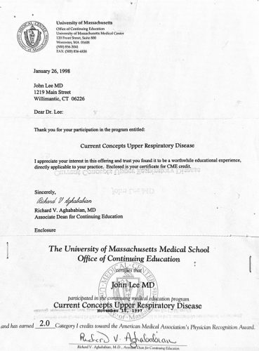 2-199 : University of Massachusetts Medical School 소아과학 연수교육