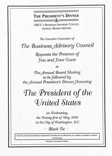 3-36 : NRCC'S Business Council 에서  Annual Board Meeting에 참석해달라는 편지