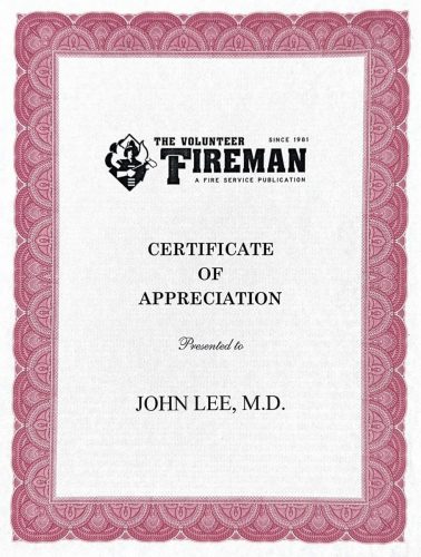 3-67 : 1981년부터 Volunteer Fireman에 기부 했다고 받은 감사장