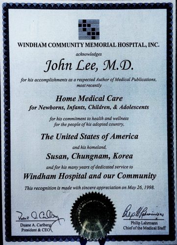 3-96 : 이상원 박사가 The National Registry Who's Who Edition에 등록된 것을 축하한다는 편지, 2000년